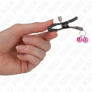 Kink Nipple Grip-Pinza per Doppio Cappelli con Campanelle Rosa, 6 · Accessori BDSM (imaginea 4)