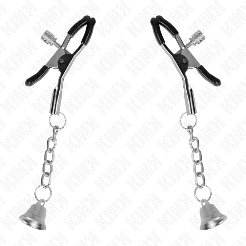 Kink Nipple Grip-Clame per capezzoli con ciondolo campana · Accessori BDSM (imaginea 5)