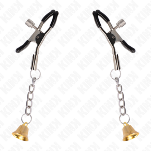 Kink Nipple Grip-Morsetti per capezzoli con ciondolo campana · Accessori BDSM (imaginea 5)