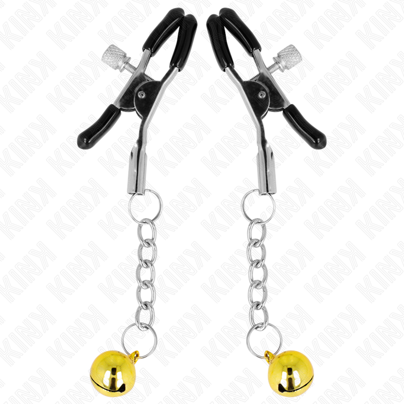 Kink Nipple Grip-Morsetti per capezzoli con ciondolo campana 2 Kink Nipple Grip-Morsetti per capezzoli con ciondolo campana · Accessori BDSM (imaginea 2)