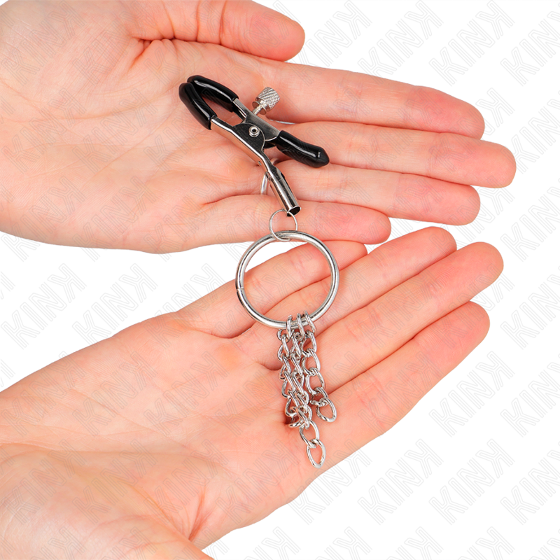 Kink Nipple Grip-O-ring Pinza per capezzoli a catena piccola 3 Kink Nipple Grip-O-ring Pinza per capezzoli a catena piccola · Accessori BDSM (imaginea 3)