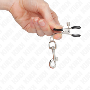 Kink Nipple Grip-Pinza per capezzoli con gancio 6 cm-Metal · Accessori BDSM (imaginea 3)