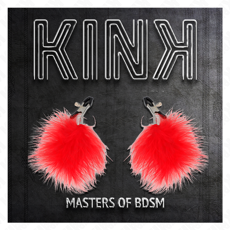 Kink Nipple Grip-Pinza per capezzoli con penna Rosso, 7 cm · Accessori BDSM (imaginea 5)