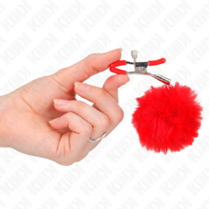 Kink Nipple Grip-Pinzette per tette con pompon di pelliccia 9 Kink Nipple Grip-Pinzette per tette con pompon di pelliccia · Accessori BDSM (imaginea 4)