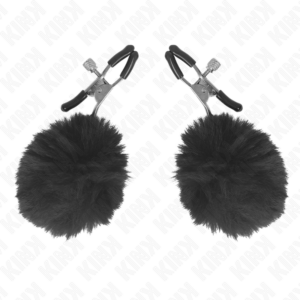 Kink Nipple Grip-Morsetto per capezzoli a sfera di pelliccia · Accessori BDSM (immagine 5)