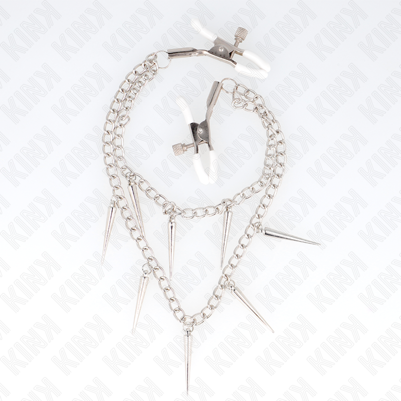 Kink Nipple Grip-Morsetti per capezzoli con pinze e catena 30 cm-Metal 2 Kink Nipple Grip-Morsetti per capezzoli con pinze e catena 30 cm-Metal · Accessori BDSM (imaginea 2)