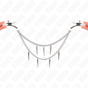 Kink Nipple Grip-Morsetti per capezzoli con pinze e catena 30 cm-Metal 9 Kink Nipple Grip-Morsetti per capezzoli con pinze e catena 30 cm-Metal · Accessori BDSM (imaginea 4)