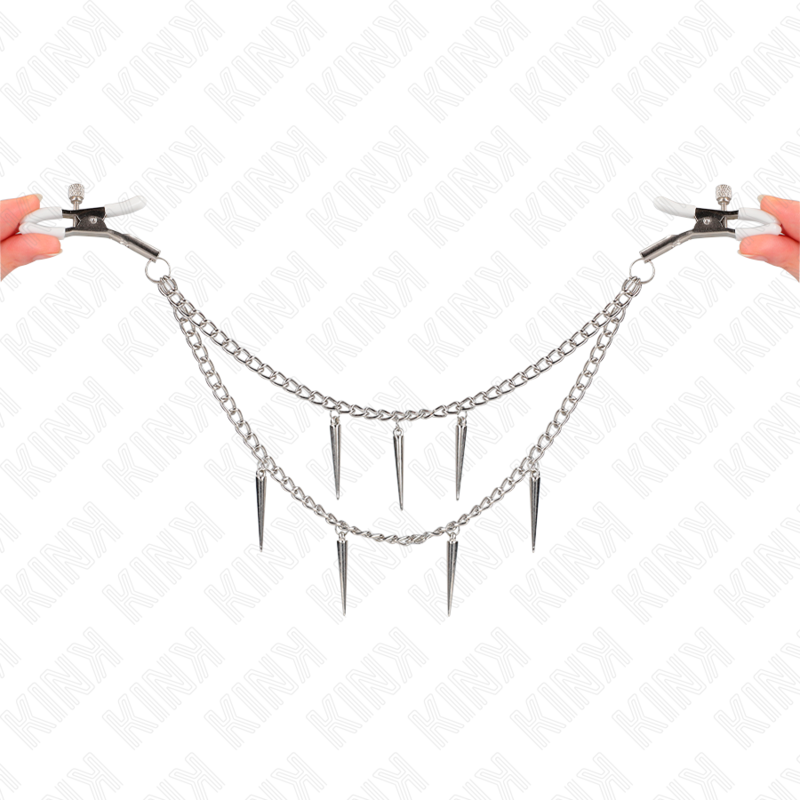 Kink Nipple Grip-Morsetti per capezzoli con pinze e catena 30 cm-Metal 4 Kink Nipple Grip-Morsetti per capezzoli con pinze e catena 30 cm-Metal · Accessori BDSM (imaginea 4)
