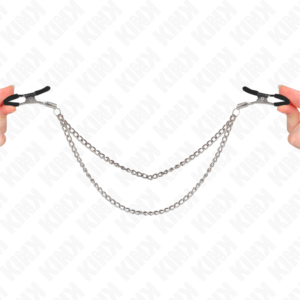 Kink Nipple Grip-Morsetti per capezzoli con 2 catene spesse · Accessori BDSM (immagine 5)