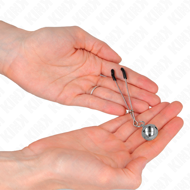 Kink Nipple Grip-Morsetti sottili per capezzoli con campane-Argento 2 Kink Nipple Grip-Morsetti sottili per capezzoli con campane-Argento · Accessori BDSM (imaginea 2)