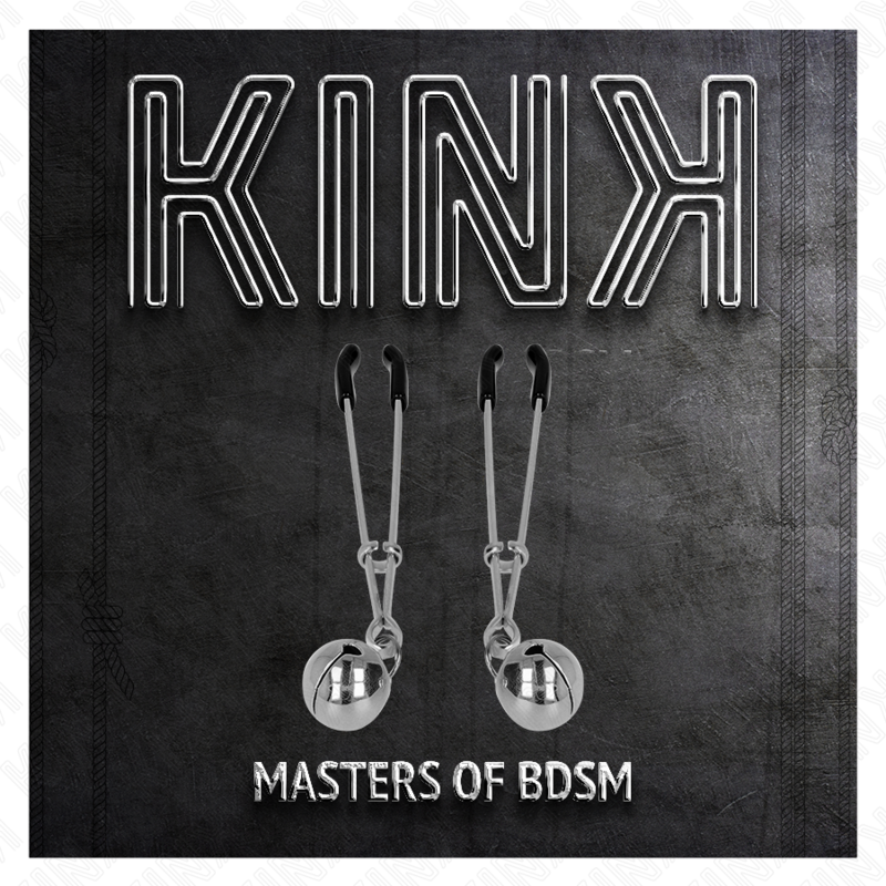 Kink Nipple Grip-Morsetti sottili per capezzoli con campane-Argento 3 Kink Nipple Grip-Morsetti sottili per capezzoli con campane-Argento · Accessori BDSM (imaginea 3)