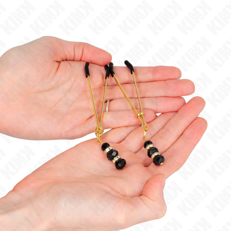 Kink Nipple Grip-Morsetti sottili dorati per capezzoli con 3 2 Kink Nipple Grip-Morsetti sottili dorati per capezzoli con 3 · Accessori BDSM (imaginea 2)