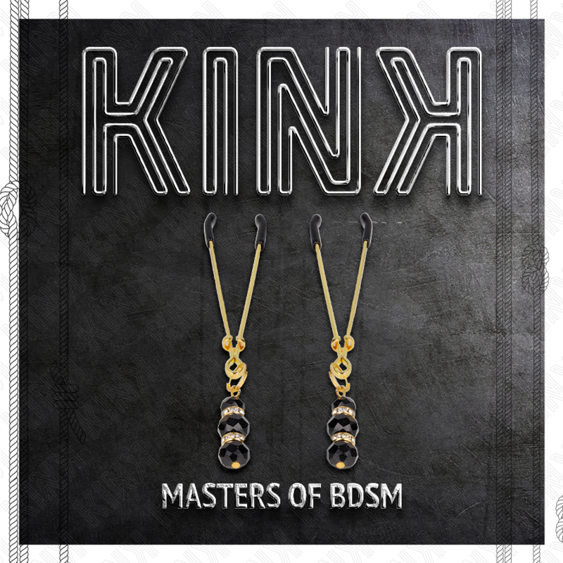 Kink Nipple Grip-Morsetti sottili dorati per capezzoli con 3 4 Kink Nipple Grip-Morsetti sottili dorati per capezzoli con 3 · Accessori BDSM (imaginea 4)