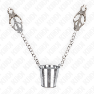 Kink Nipple Grip-Morsetti per capezzoli con coppa, Argento-Silicone · Accessori BDSM (imaginea 5)