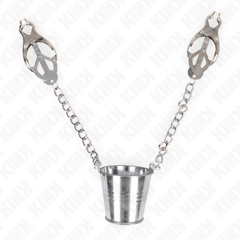 Kink Nipple Grip-Morsetti per capezzoli con coppa, Argento-Silicone · Accessori BDSM (imaginea 5)