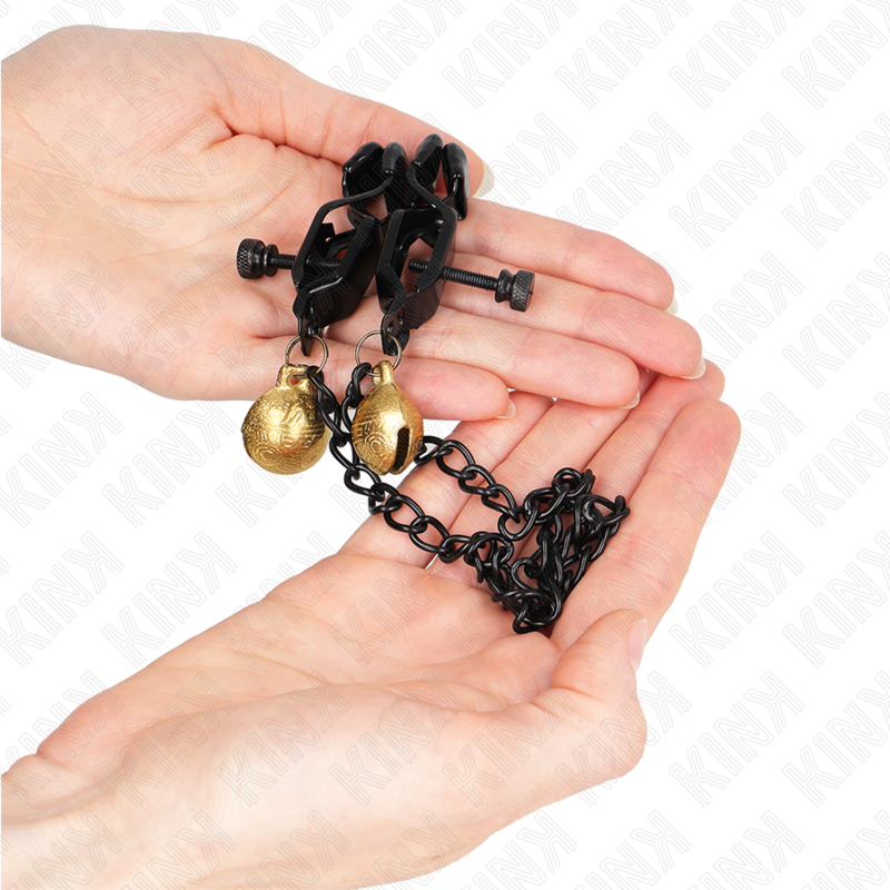 Kink Nipple Grip-Morsetti per capezzoli a catena piatta e campana 2 Kink Nipple Grip-Morsetti per capezzoli a catena piatta e campana · Accessori BDSM (imaginea 2)
