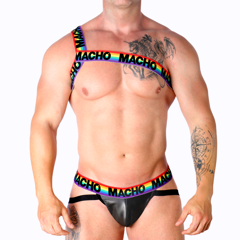 MACHO - ROMAN HARNESS YELLOW S/M Macho Underwear-Imbracatura Roman Elastic · Intimo uomo