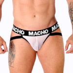 Macho Underwear-MX26X1 Jock di Rete Bianco 355 img 187189 3d411a1b941d3a694e48e69db131cfca 1