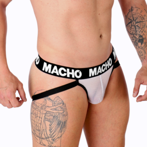 Macho Underwear-MX26X1 Jock di Rete Bianco 9 Macho Underwear-MX26X1 Jock di Rete Bianco · Intimo uomo (imaginea 4)