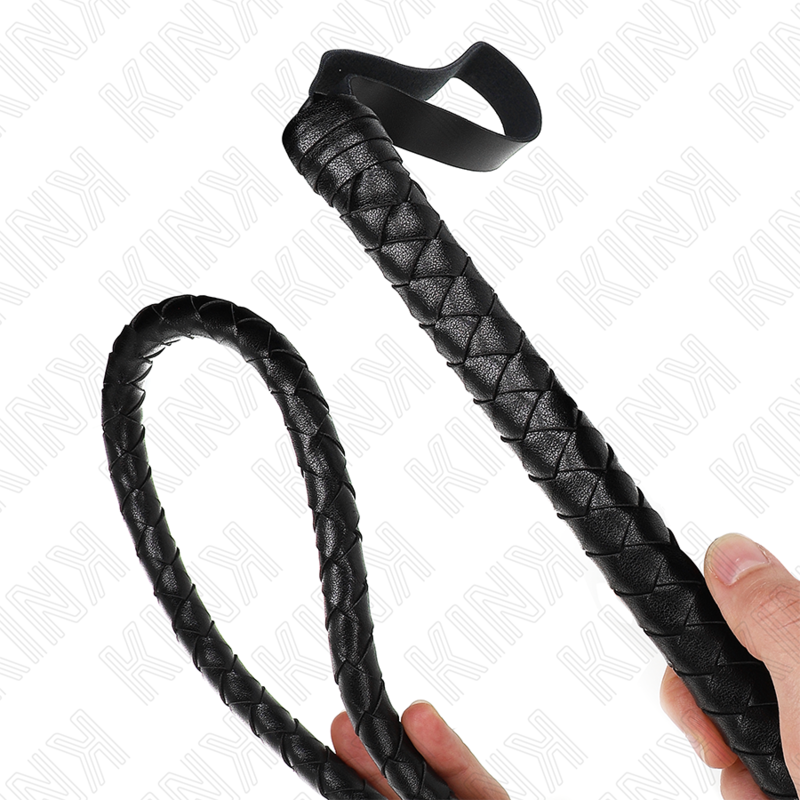 Kink Impact & Touch-Bici Snake Lung Nero 210 cm-Pelle Ecologica · Accessori BDSM (imaginea 4)
