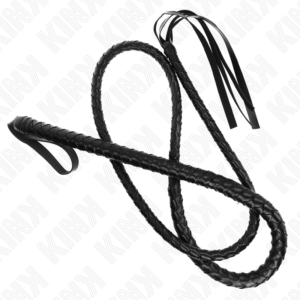 Kink Impact & Touch-Bici Snake Lung Nero 210 cm-Pelle Ecologica · Accessori BDSM (imaginea 3)