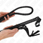 Kink Impact & Touch-Bici Snake Lung Nero 210 cm-Pelle Ecologica · Accessori BDSM