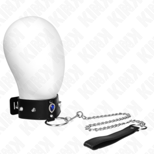 Kink Collar & Gag-Collana 65 cm con Barretta con Strass Blu · Bondage & Manette