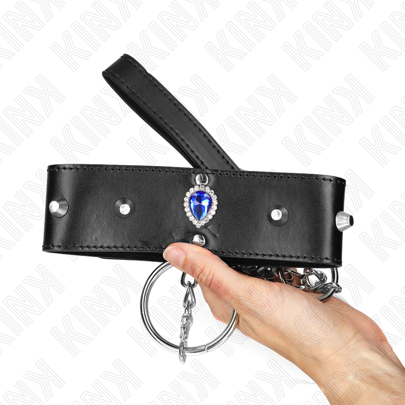 Kink Collar & Gag-Collana 65 cm con Barretta con Strass Blu 4 Kink Collar & Gag-Collana 65 cm con Barretta con Strass Blu · Bondage & Manette (imaginea 4)