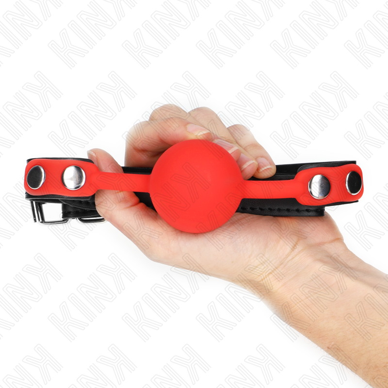 Kink Collar & Gag-Morsetto a sfera in silicone Rosso 4 cm, cinghia 60 2 Kink Collar & Gag-Morsetto a sfera in silicone Rosso 4 cm, cinghia 60 · Bondage & Manette (imaginea 2)