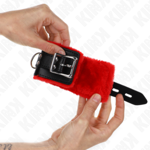 Kink Wrist Restraint-Polsini imbottiti con Rosso · Bondage & Manette (imaginea 3)