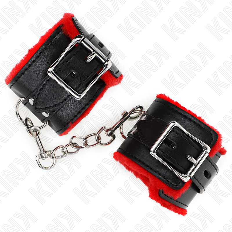 Kink Wrist Restraint-Polsini imbottiti con Rosso · Bondage & Manette (imaginea 4)
