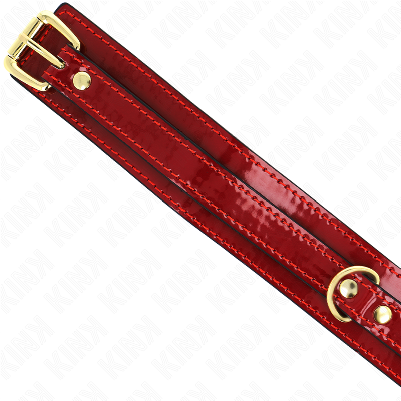 Kink Collar & Gag-Collana regolabile Bordeaux con dettagli dorati 3 Kink Collar & Gag-Collana regolabile Bordeaux con dettagli dorati · Bondage & Manette (imaginea 3)