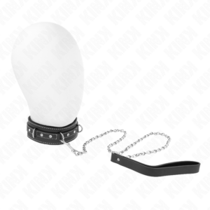 Kink Collar & Gag-Collana in PVC e Pelle con Cinturino 105 cm, Notte · Bondage & Manette