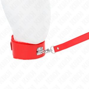 Kink Collar & Gag-Collana Collare 116 cm con Ricci Argento Modello · Bondage & Manette (imaginea 3)