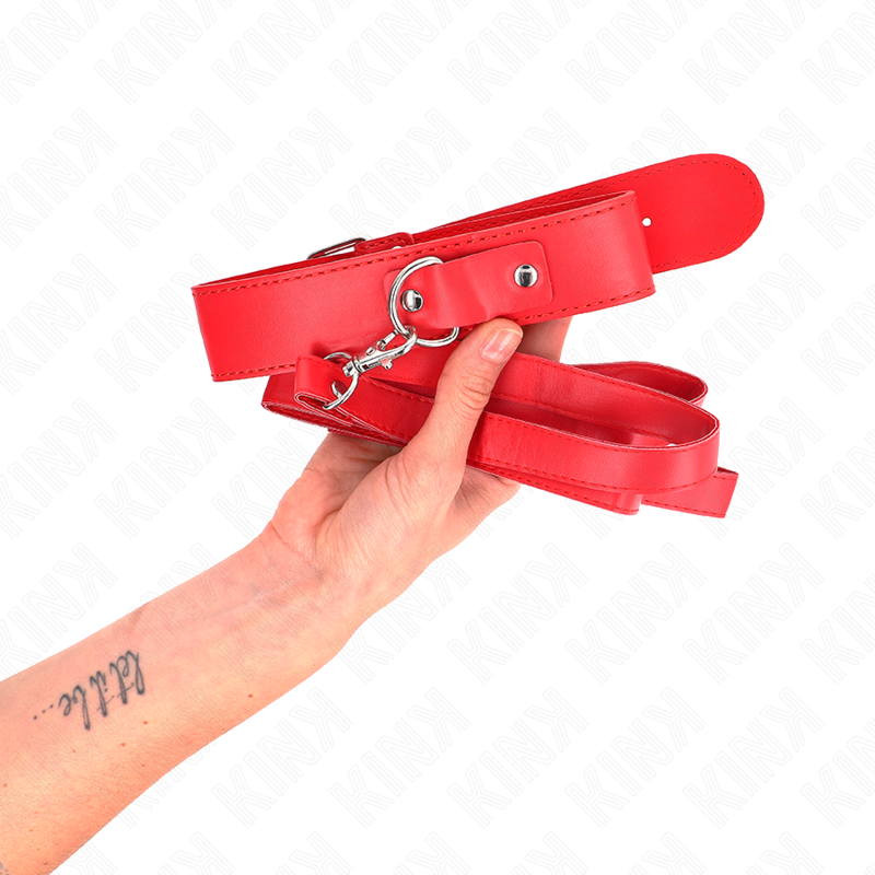 Kink Collar & Gag-Collana con cinghia 116 cm Rosso, cinghia regolabile 2 Kink Collar & Gag-Collana con cinghia 116 cm Rosso, cinghia regolabile · Bondage & Manette (imaginea 2)