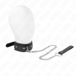 Kink Collar & Gag-Collana con Collare 65 cm, 1 Anello, Regolabile 38-49 · Bondage & Manette