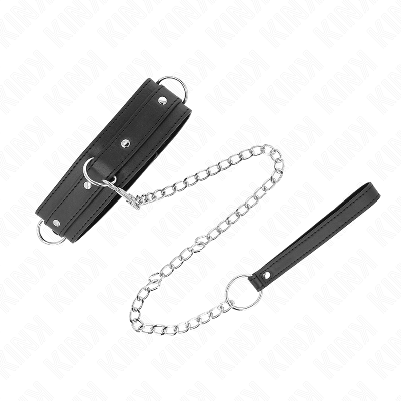 Kink Collar & Gag-Collana Collare 65 cm, 3 Anelli, Modello 1 · Bondage & Manette (immagine 2)