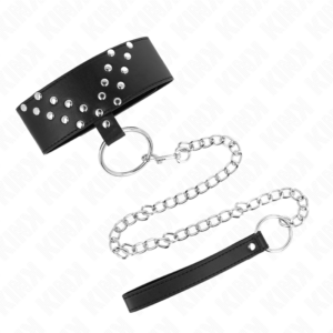 Kink Collar & Gag-Collana con Cintura 65 cm con Nit V Regolabile · Bondage & Manette (imaginea 5)