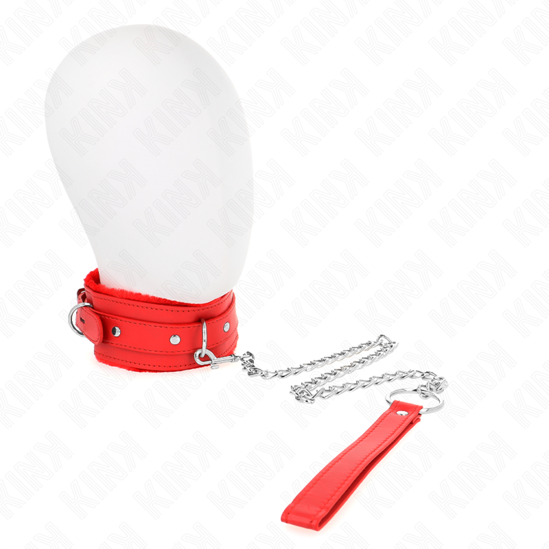 Kink Collar & Gag-Collare con Collare 65 cm con Restrizioni Rosso 36-42