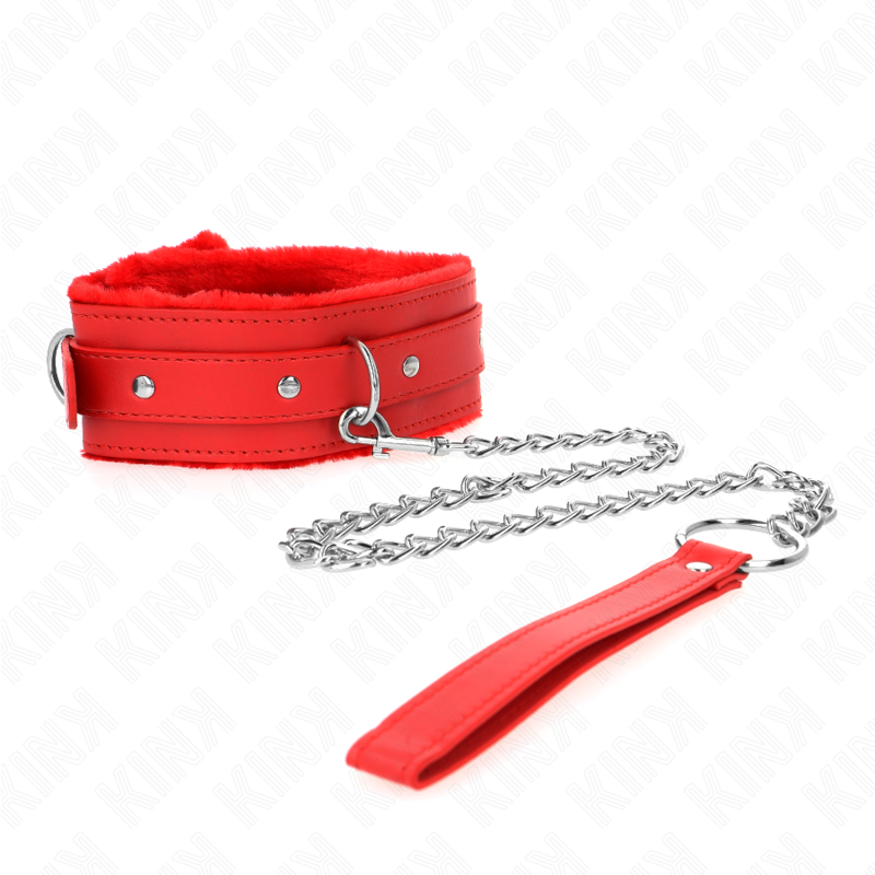 Kink Collar & Gag-Collare con Collare 65 cm con Restrizioni Rosso 36-42 · Bondage & Manette (imaginea 4)