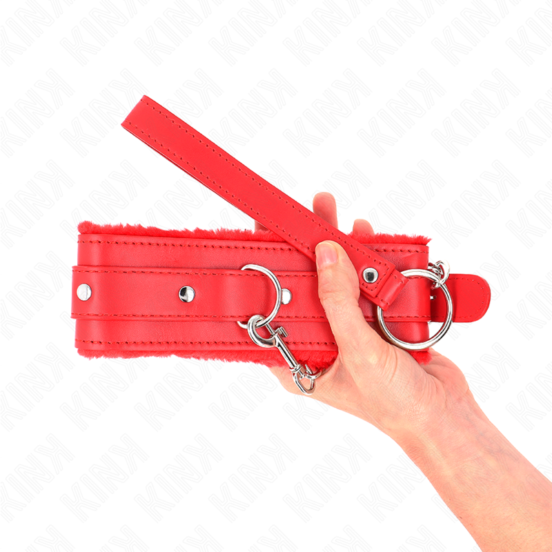 Kink Collar & Gag-Collare con Collare 65 cm con Restrizioni Rosso 36-42 · Bondage & Manette (imaginea 5)