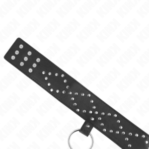 Kink Collar & Gag-Collana 65 cm con guinzaglio, bersagli argento Modello 3 · Bondage & Manette (imaginea 4)