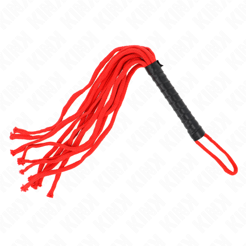 Kink Impact & Touch-Rosso Rope Whip 56 cm · Accessori BDSM (immagine 2)