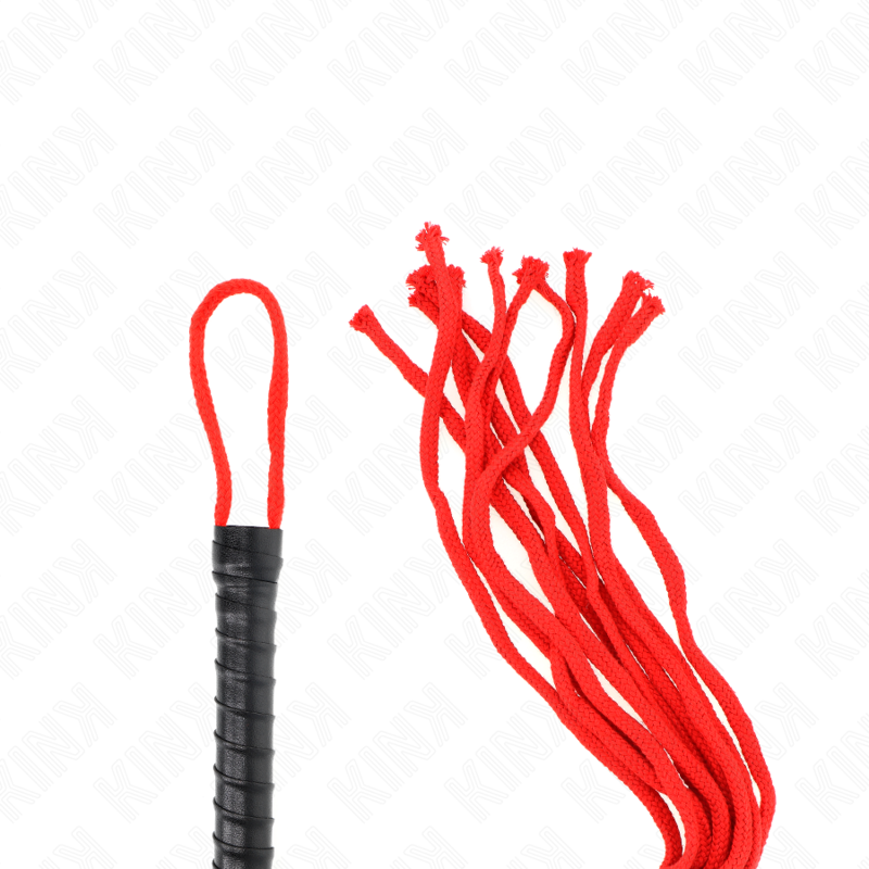 Kink Impact & Touch-Rosso Rope Whip 56 cm · Accessori BDSM (immagine 5)