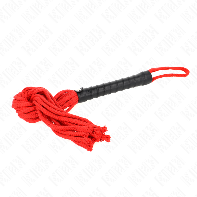 Kink Impact & Touch-Rosso Rope Whip 56 cm · Accessori BDSM (immagine 3)