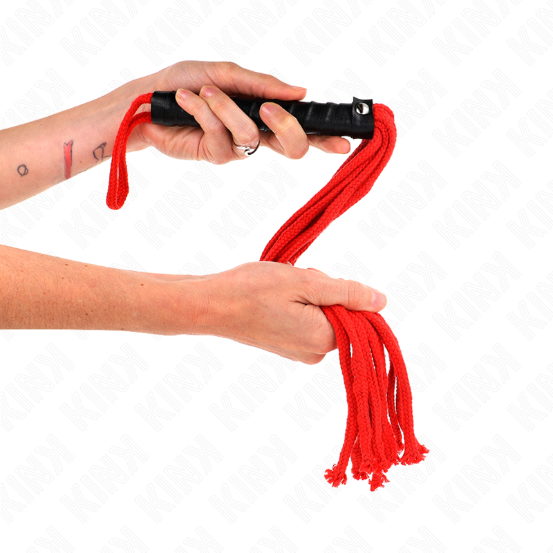 Kink Impact & Touch-Rosso Rope Whip 56 cm · Accessori BDSM (immagine 4)
