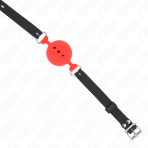 Kink Collar & Gag-Gag di Silicone Integrale 55 X 2 cm con Sfera 5-Rosso, Taglia L · Bondage & Manette (immagine 2)