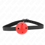 Kink Collar & Gag-Simplicity Red Ball Gag Traspirante 4.5 cm, 62 · Bondage & Manette