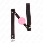 Kink Collar & Gag-Rose Gold Ball 4 cm Gag 60 X 2 cm-Silicone · Bondage & Manette