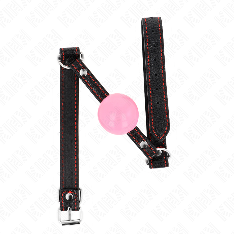 Kink Collar & Gag-Rose Gold Ball 4 cm Gag 60 X 2 cm-Silicone